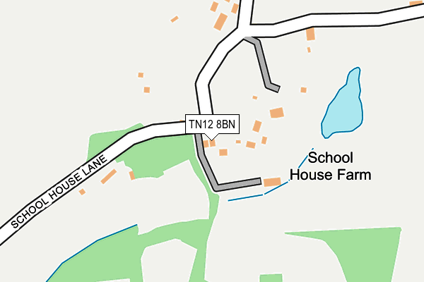 TN12 8BN map - OS OpenMap – Local (Ordnance Survey) TN12 8BN map - OS OpenMap – Local (Ordnance Survey)