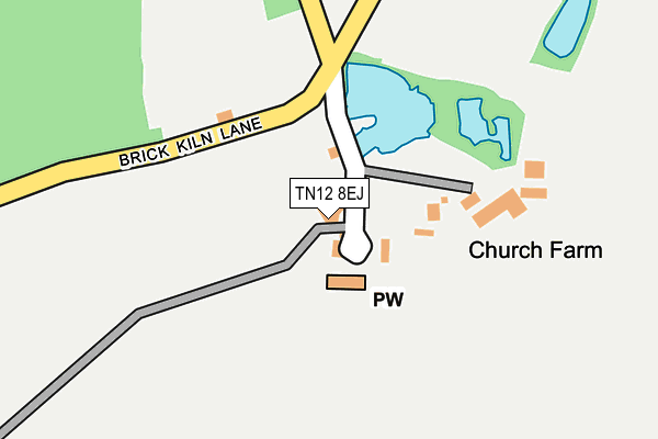 TN12 8EJ map - OS OpenMap – Local (Ordnance Survey) TN12 8EJ map - OS OpenMap – Local (Ordnance Survey)