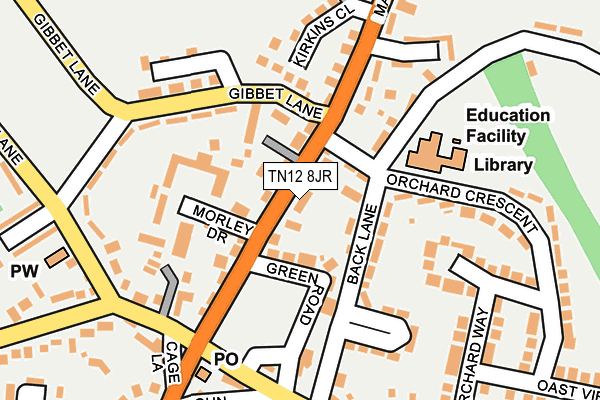 TN12 8JR map - OS OpenMap – Local (Ordnance Survey) TN12 8JR map - OS OpenMap – Local (Ordnance Survey)