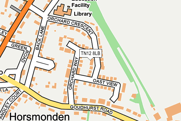 TN12 8LB map - OS OpenMap – Local (Ordnance Survey) TN12 8LB map - OS OpenMap – Local (Ordnance Survey)