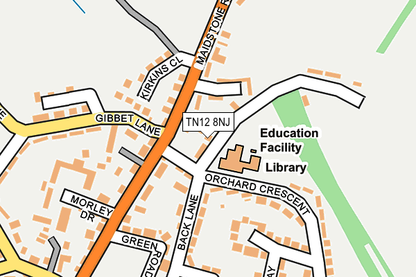 TN12 8NJ map - OS OpenMap – Local (Ordnance Survey) TN12 8NJ map - OS OpenMap – Local (Ordnance Survey)