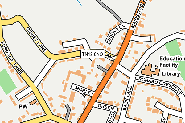 TN12 8NQ map - OS OpenMap – Local (Ordnance Survey) TN12 8NQ map - OS OpenMap – Local (Ordnance Survey)