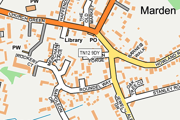 TN12 9DY map - OS OpenMap – Local (Ordnance Survey) TN12 9DY map - OS OpenMap – Local (Ordnance Survey)