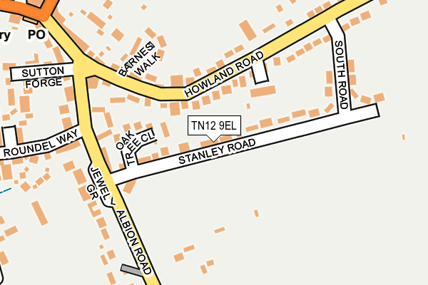 TN12 9EL map - OS OpenMap – Local (Ordnance Survey) TN12 9EL map - OS OpenMap – Local (Ordnance Survey)