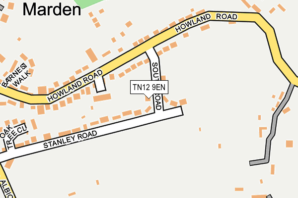 TN12 9EN map - OS OpenMap – Local (Ordnance Survey) TN12 9EN map - OS OpenMap – Local (Ordnance Survey)