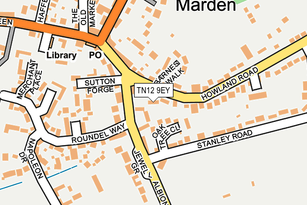 TN12 9EY map - OS OpenMap – Local (Ordnance Survey) TN12 9EY map - OS OpenMap – Local (Ordnance Survey)