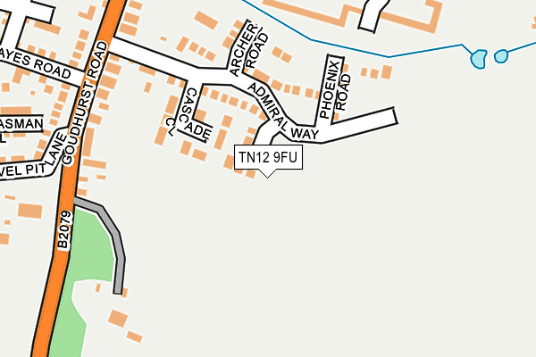 TN12 9FU map - OS OpenMap – Local (Ordnance Survey) TN12 9FU map - OS OpenMap – Local (Ordnance Survey)