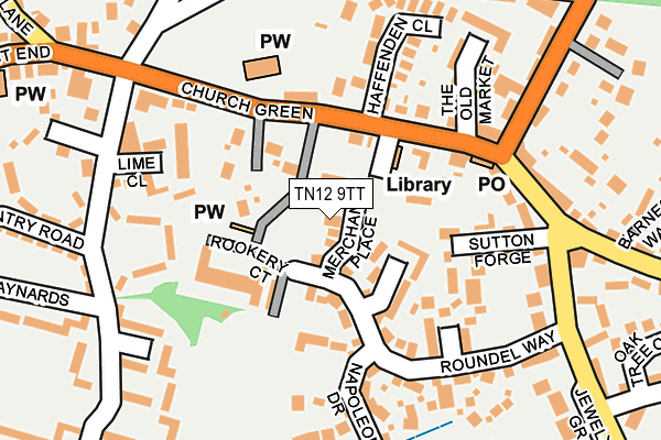 TN12 9TT map - OS OpenMap – Local (Ordnance Survey) TN12 9TT map - OS OpenMap – Local (Ordnance Survey)