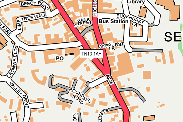 TN13 1AH map - OS OpenMap – Local (Ordnance Survey) TN13 1AH map - OS OpenMap – Local (Ordnance Survey)