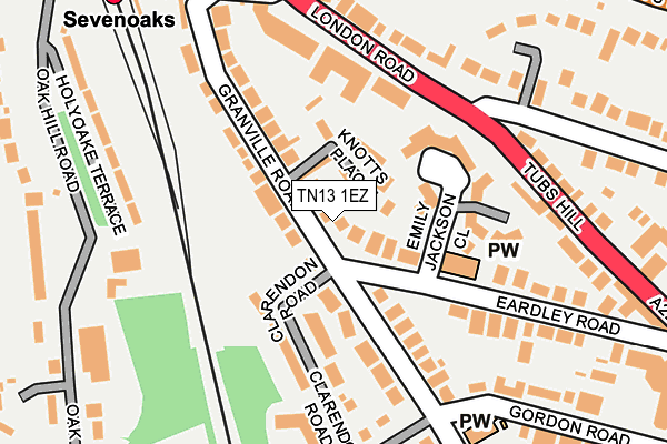 TN13 1EZ map - OS OpenMap – Local (Ordnance Survey) TN13 1EZ map - OS OpenMap – Local (Ordnance Survey)