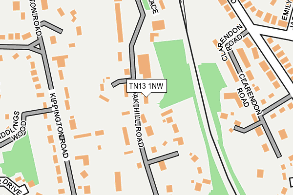 TN13 1NW map - OS OpenMap – Local (Ordnance Survey) TN13 1NW map - OS OpenMap – Local (Ordnance Survey)