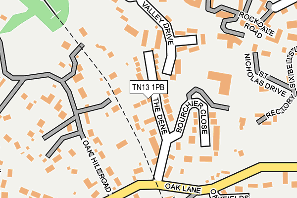 TN13 1PB map - OS OpenMap – Local (Ordnance Survey) TN13 1PB map - OS OpenMap – Local (Ordnance Survey)
