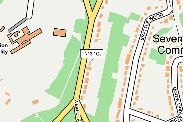 TN13 1QJ map - OS OpenMap – Local (Ordnance Survey) TN13 1QJ map - OS OpenMap – Local (Ordnance Survey)