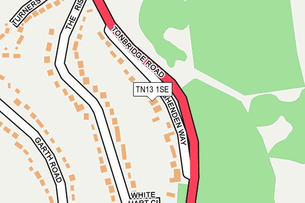 TN13 1SE map - OS OpenMap – Local (Ordnance Survey) TN13 1SE map - OS OpenMap – Local (Ordnance Survey)