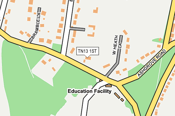 TN13 1ST map - OS OpenMap – Local (Ordnance Survey) TN13 1ST map - OS OpenMap – Local (Ordnance Survey)