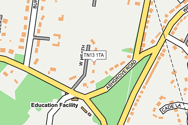 TN13 1TA map - OS OpenMap – Local (Ordnance Survey) TN13 1TA map - OS OpenMap – Local (Ordnance Survey)
