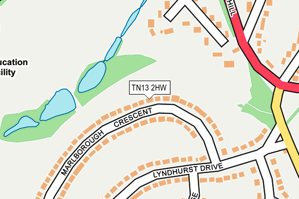 TN13 2HW map - OS OpenMap – Local (Ordnance Survey) TN13 2HW map - OS OpenMap – Local (Ordnance Survey)