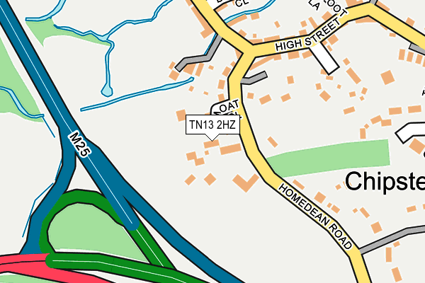 TN13 2HZ map - OS OpenMap – Local (Ordnance Survey) TN13 2HZ map - OS OpenMap – Local (Ordnance Survey)