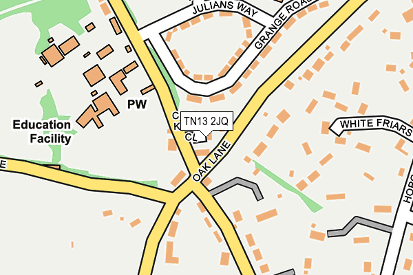 TN13 2JQ map - OS OpenMap – Local (Ordnance Survey) TN13 2JQ map - OS OpenMap – Local (Ordnance Survey)