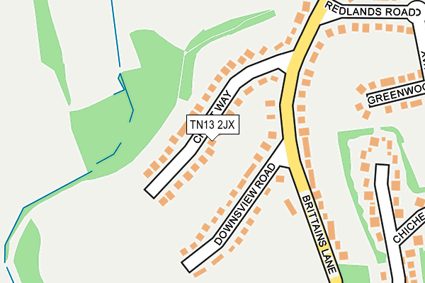TN13 2JX map - OS OpenMap – Local (Ordnance Survey) TN13 2JX map - OS OpenMap – Local (Ordnance Survey)
