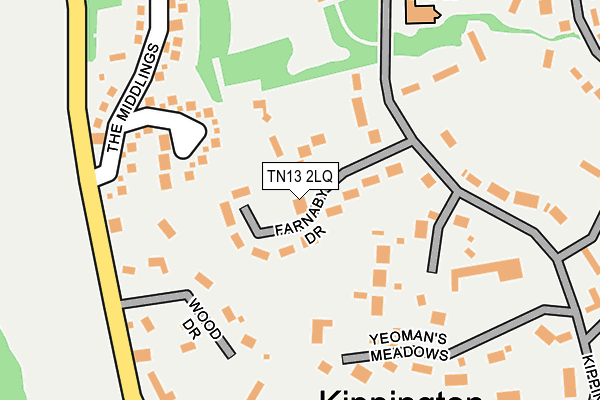 TN13 2LQ map - OS OpenMap – Local (Ordnance Survey) TN13 2LQ map - OS OpenMap – Local (Ordnance Survey)