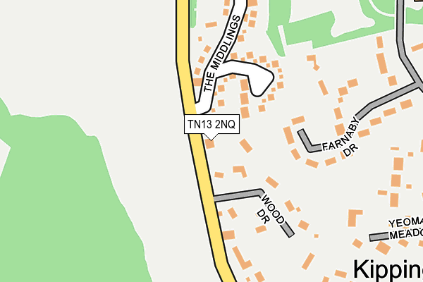 TN13 2NQ map - OS OpenMap – Local (Ordnance Survey) TN13 2NQ map - OS OpenMap – Local (Ordnance Survey)