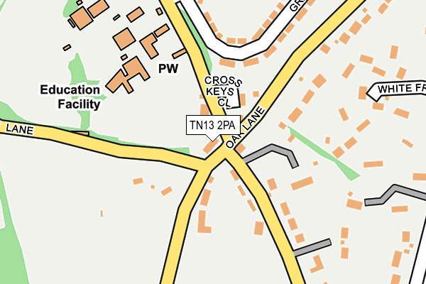 TN13 2PA map - OS OpenMap – Local (Ordnance Survey) TN13 2PA map - OS OpenMap – Local (Ordnance Survey)