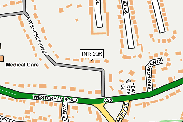 TN13 2QR map - OS OpenMap – Local (Ordnance Survey) TN13 2QR map - OS OpenMap – Local (Ordnance Survey)