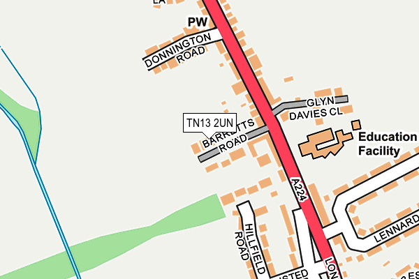 TN13 2UN map - OS OpenMap – Local (Ordnance Survey) TN13 2UN map - OS OpenMap – Local (Ordnance Survey)