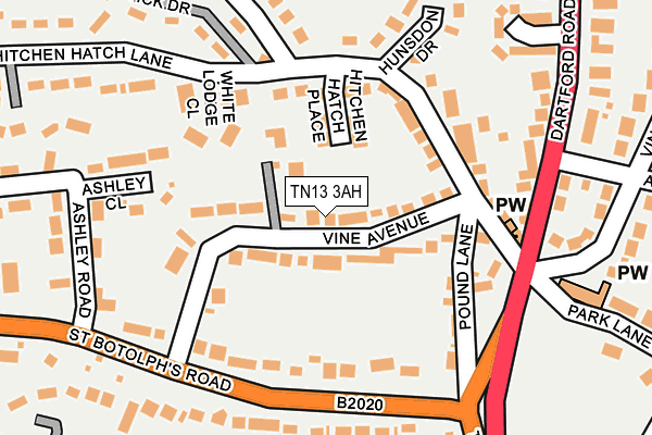 TN13 3AH map - OS OpenMap – Local (Ordnance Survey) TN13 3AH map - OS OpenMap – Local (Ordnance Survey)