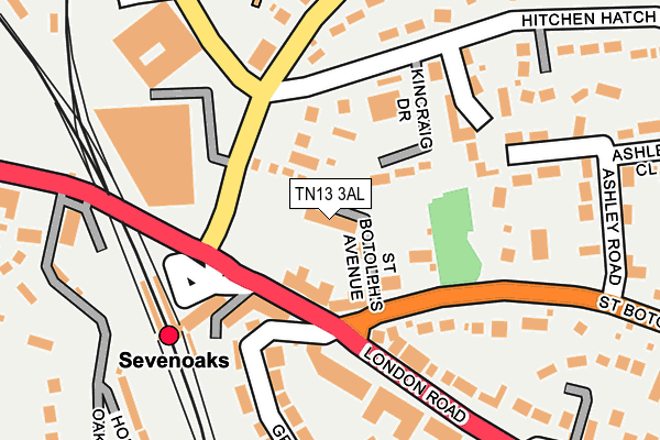 TN13 3AL map - OS OpenMap – Local (Ordnance Survey) TN13 3AL map - OS OpenMap – Local (Ordnance Survey)