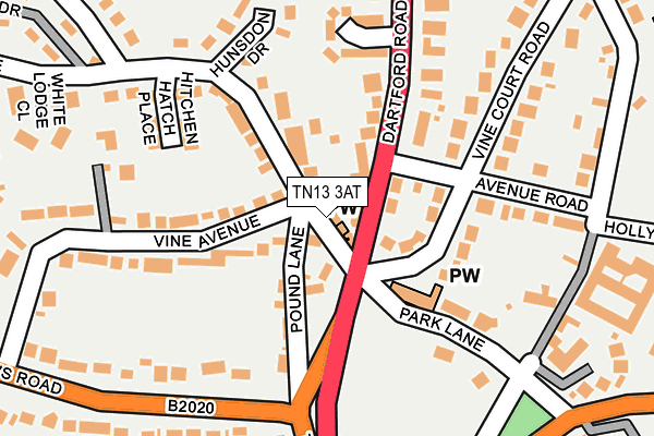 TN13 3AT map - OS OpenMap – Local (Ordnance Survey) TN13 3AT map - OS OpenMap – Local (Ordnance Survey)