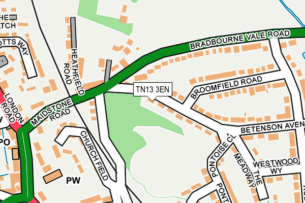 TN13 3EN map - OS OpenMap – Local (Ordnance Survey) TN13 3EN map - OS OpenMap – Local (Ordnance Survey)