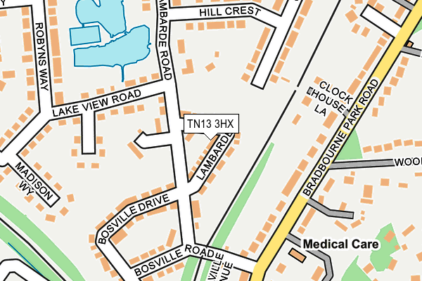 TN13 3HX map - OS OpenMap – Local (Ordnance Survey) TN13 3HX map - OS OpenMap – Local (Ordnance Survey)