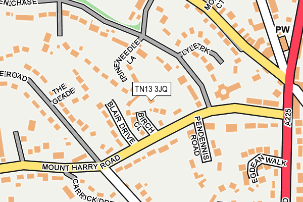 TN13 3JQ map - OS OpenMap – Local (Ordnance Survey) TN13 3JQ map - OS OpenMap – Local (Ordnance Survey)