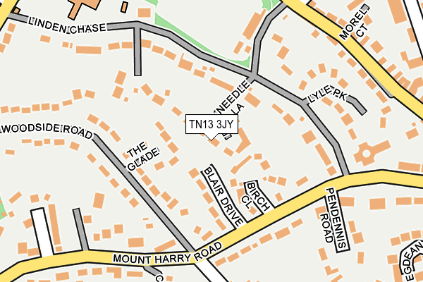 TN13 3JY map - OS OpenMap – Local (Ordnance Survey) TN13 3JY map - OS OpenMap – Local (Ordnance Survey)