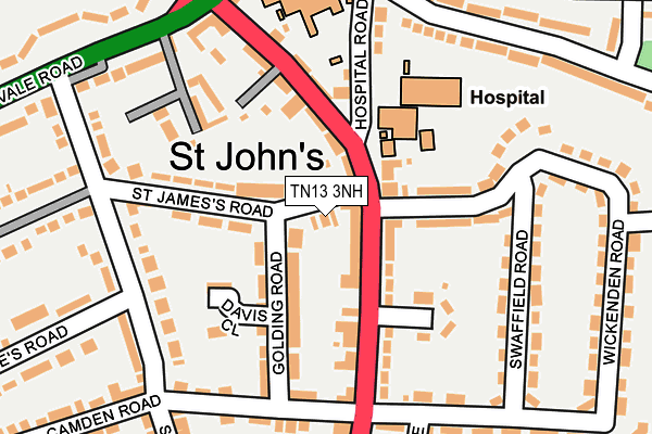 TN13 3NH map - OS OpenMap – Local (Ordnance Survey) TN13 3NH map - OS OpenMap – Local (Ordnance Survey)
