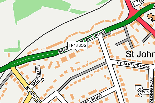 TN13 3QG map - OS OpenMap – Local (Ordnance Survey) TN13 3QG map - OS OpenMap – Local (Ordnance Survey)