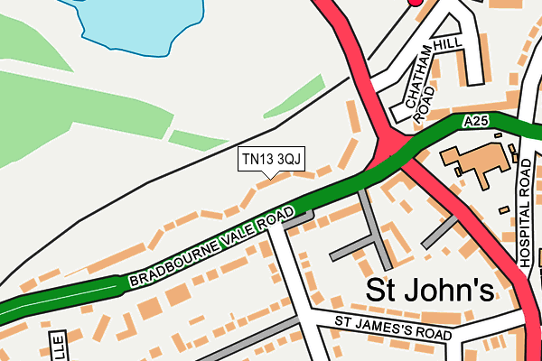 TN13 3QJ map - OS OpenMap – Local (Ordnance Survey) TN13 3QJ map - OS OpenMap – Local (Ordnance Survey)