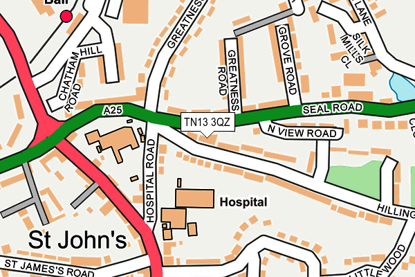 TN13 3QZ map - OS OpenMap – Local (Ordnance Survey) TN13 3QZ map - OS OpenMap – Local (Ordnance Survey)