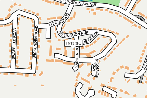 TN13 3RJ map - OS OpenMap – Local (Ordnance Survey) TN13 3RJ map - OS OpenMap – Local (Ordnance Survey)
