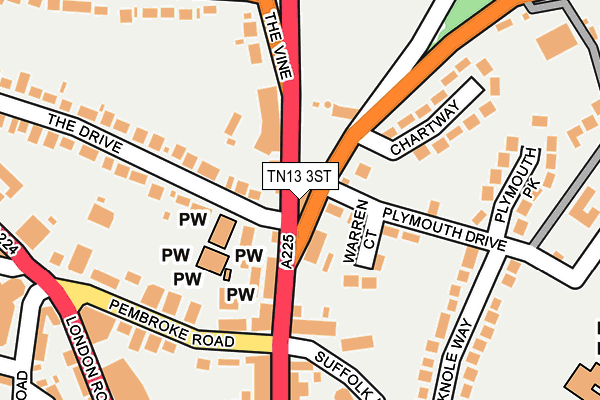 TN13 3ST map - OS OpenMap – Local (Ordnance Survey) TN13 3ST map - OS OpenMap – Local (Ordnance Survey)