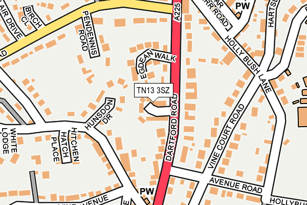 TN13 3SZ map - OS OpenMap – Local (Ordnance Survey) TN13 3SZ map - OS OpenMap – Local (Ordnance Survey)