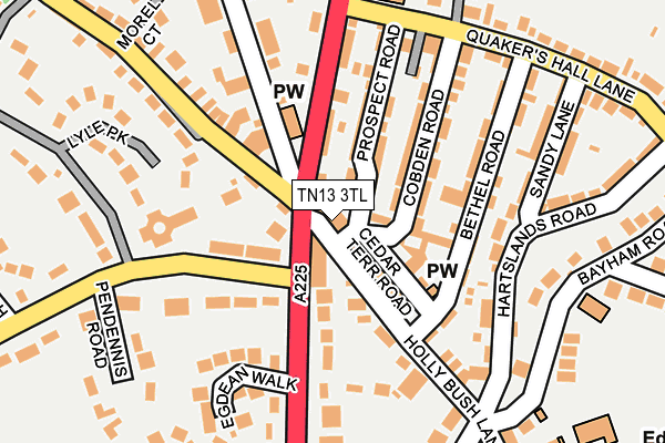 TN13 3TL map - OS OpenMap – Local (Ordnance Survey) TN13 3TL map - OS OpenMap – Local (Ordnance Survey)
