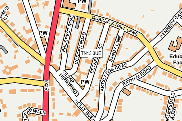 TN13 3UE map - OS OpenMap – Local (Ordnance Survey) TN13 3UE map - OS OpenMap – Local (Ordnance Survey)