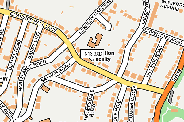 TN13 3XD map - OS OpenMap – Local (Ordnance Survey) TN13 3XD map - OS OpenMap – Local (Ordnance Survey)