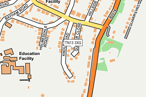 TN13 3XG map - OS OpenMap – Local (Ordnance Survey) TN13 3XG map - OS OpenMap – Local (Ordnance Survey)