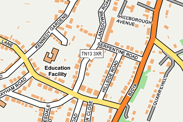 TN13 3XR map - OS OpenMap – Local (Ordnance Survey) TN13 3XR map - OS OpenMap – Local (Ordnance Survey)