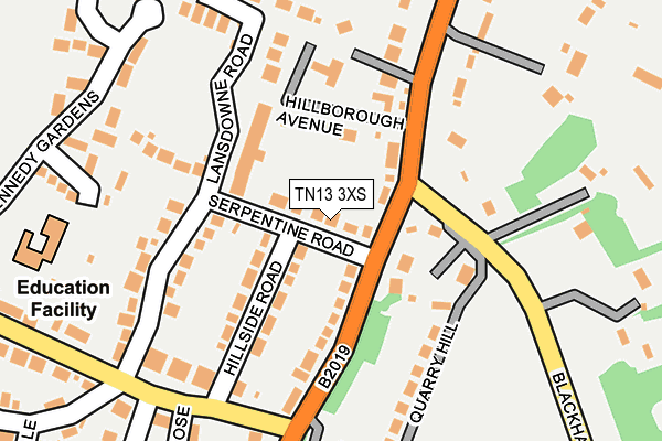 TN13 3XS map - OS OpenMap – Local (Ordnance Survey) TN13 3XS map - OS OpenMap – Local (Ordnance Survey)