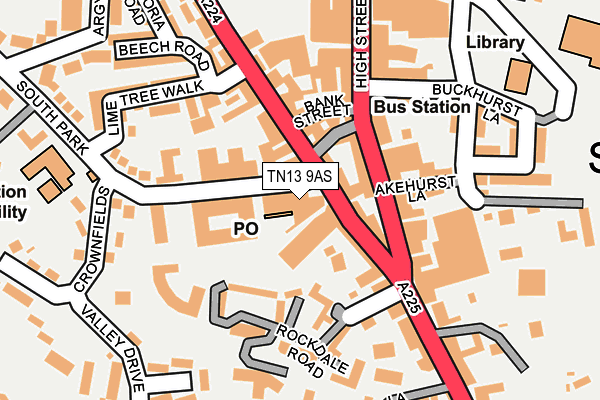 TN13 9AS map - OS OpenMap – Local (Ordnance Survey) TN13 9AS map - OS OpenMap – Local (Ordnance Survey)
